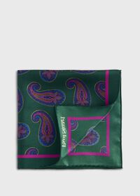 Paul Stuart Paisley Print Pocket Square, thumbnail 1