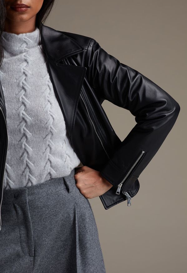 Paul Stuart Nappa Leather Moto Jacket, image 4