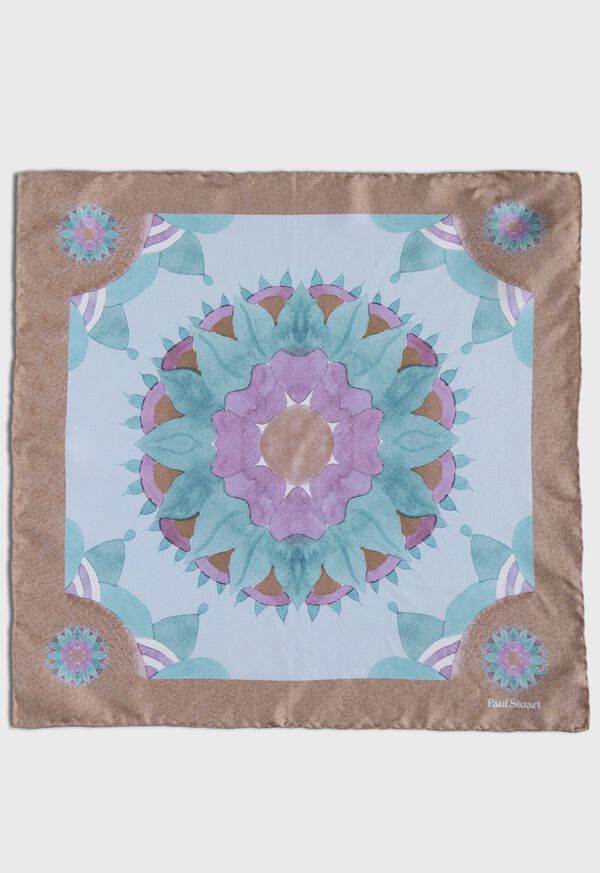 Paul Stuart Printed Silk Sunburst Pocket Square, image 3