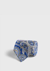Paul Stuart Printed Linen Paisley Tie, thumbnail 1