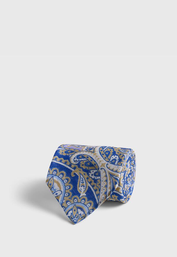 Paul Stuart Printed Linen Paisley Tie, image 1
