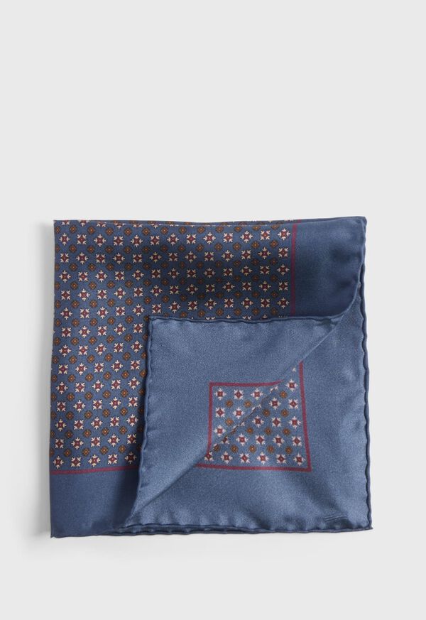 Paul Stuart Silk Floral Medallion Pocket Square, image 1
