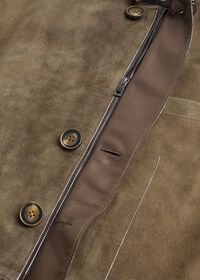 Paul Stuart Brown Raw Cut Edge Suede Jacket, thumbnail 3