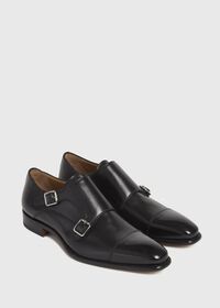 Paul Stuart Monza Leather Double Monk Strap, thumbnail 3