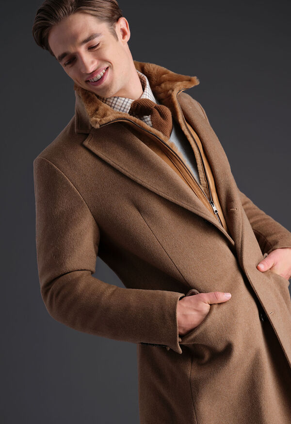 Paul Stuart Wool Coat with Shearling Gilet, image 8