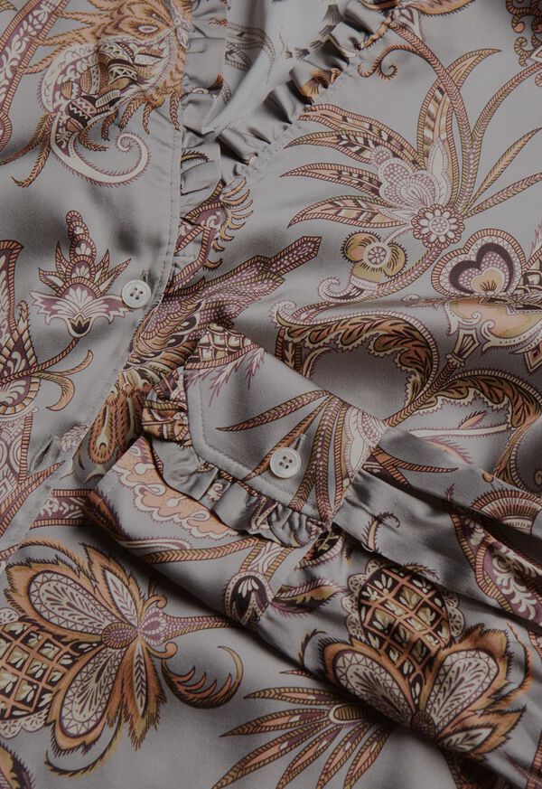 Paul Stuart Paisley Button Down Blouse, image 2