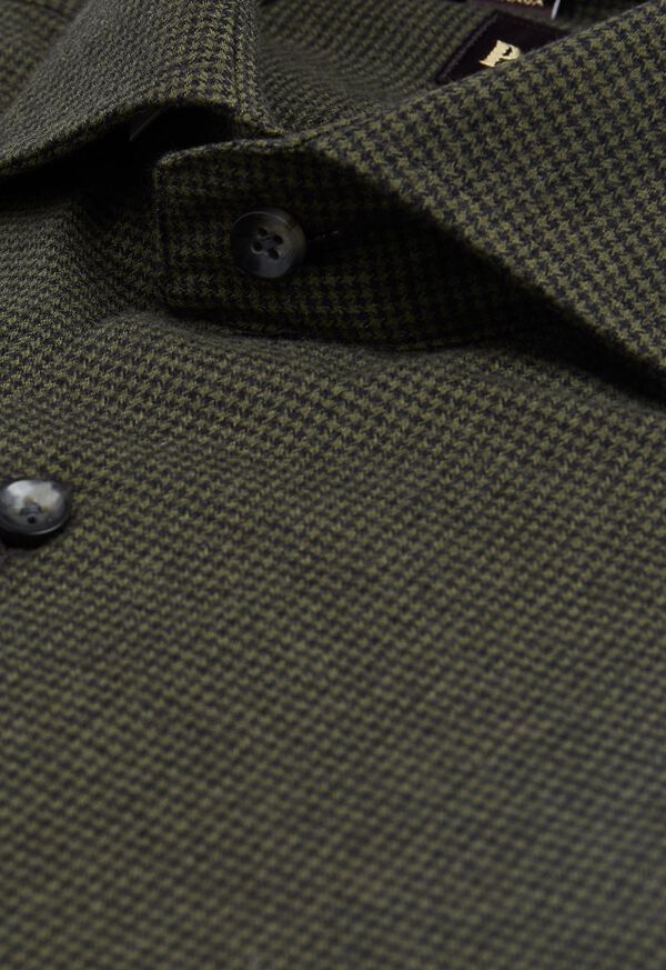 Paul Stuart Houndstooth Brushed Flannel Sport Shirt, image 2