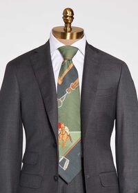 Paul Stuart Green Polo Scarf Tie, thumbnail 1