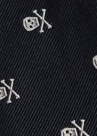 Paul Stuart Woven Silk Skull & Bone Bow Tie, thumbnail 4