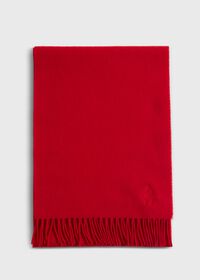 Paul Stuart Cashmere Scarf with Man on the Fence Logo, thumbnail 3