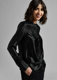 Paul Stuart Long Sleeve Sparkle Blouse, thumbnail 3
