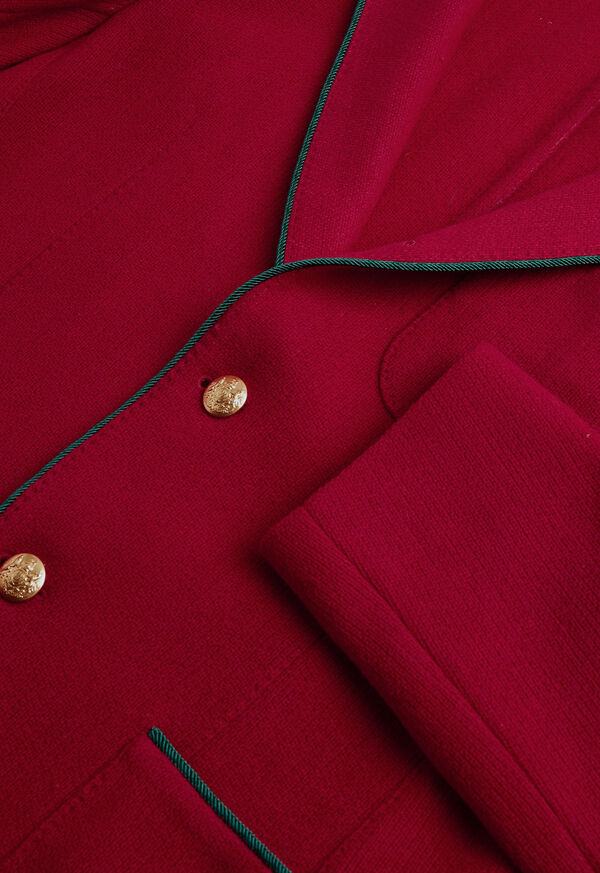 Paul Stuart Solid Red Blazer with Green Piping, image 2