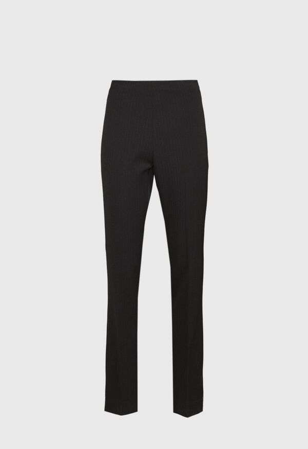 Paul Stuart Black Pinstripe Side Zip Pant, image 1