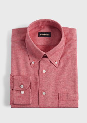 Paul Stuart Cotton Flannel Herringbone Sport Shirt