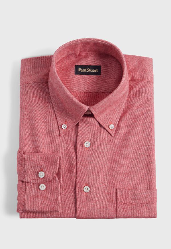 Paul Stuart Cotton Flannel Herringbone Sport Shirt, image 1