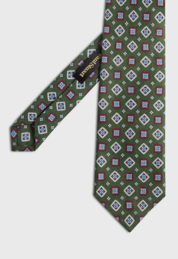 Paul Stuart Printed Linen Medallion Tie, image 1