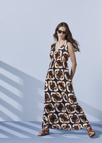 Paul Stuart Chain Link Print Dress, thumbnail 2