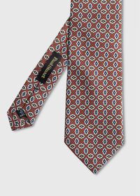 Paul Stuart Printed Silk Jacquard Diamond Tie, thumbnail 4