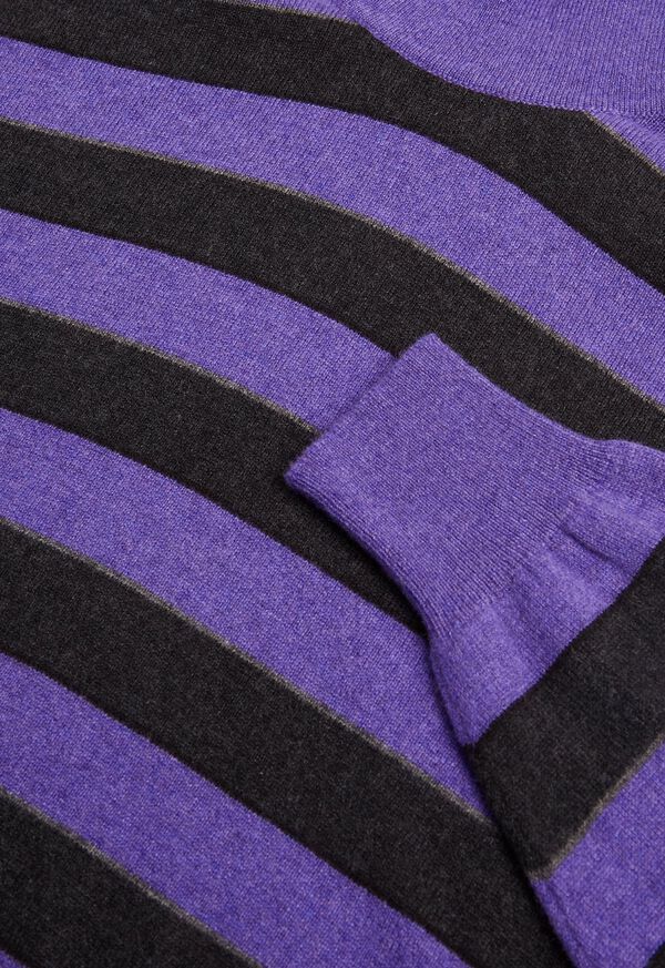 Paul Stuart Cashmere Regimental Stripe Turtleneck, image 2