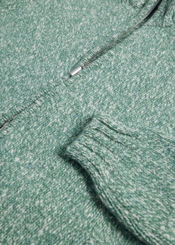 Paul Stuart Wool & Cashmere Marled Zip Cardigan