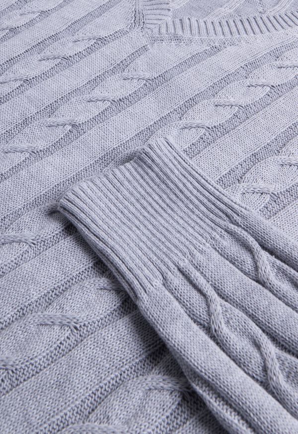 Paul Stuart Cotton Cable V-Neck Pullover, image 3