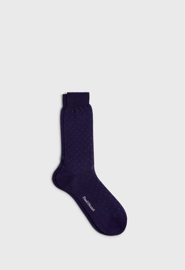 Paul Stuart Cotton Bird's Eye Sock, image 1