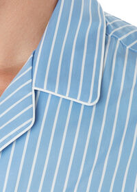 Paul Stuart Light Blue & White Striped Pajamas, thumbnail 2