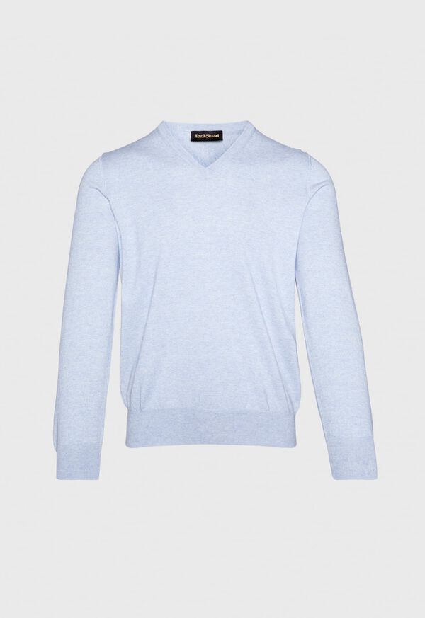Paul Stuart Cotton and Cashmere V-neck Sweater, image 1