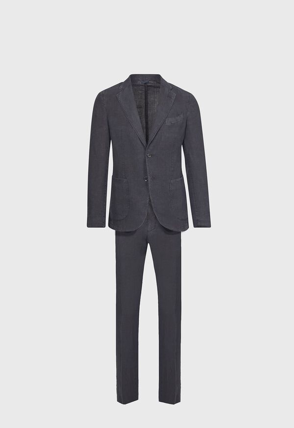 Paul Stuart Black Linen Suit, image 1