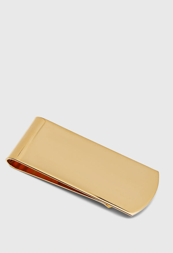 Paul Stuart 14K Gold Polished Money Clip, image 1