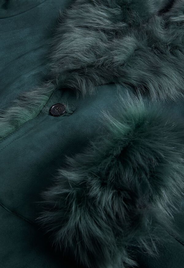 Paul Stuart Long Hair Shearling Coat, image 5