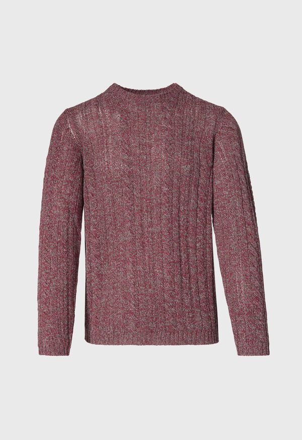 Paul Stuart Mélange Cable Crewneck Sweater, image 1