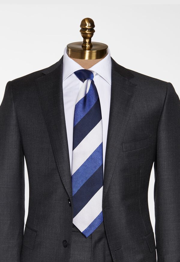 Paul Stuart Wide Textured Stripe Tie, image 2