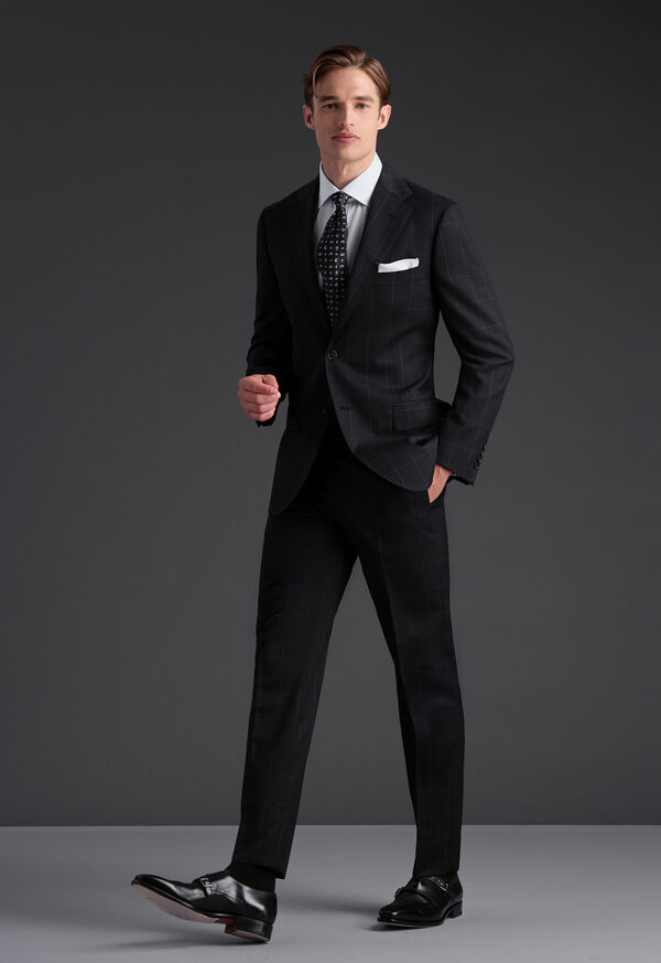 Paul Stuart Wool Windowpane Suit, image 2