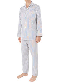 Paul Stuart Red and Blue Wide Stripe Pajamas, thumbnail 1
