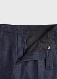 Paul Stuart Navy Plaid Soft Shoulder Suit, thumbnail 8