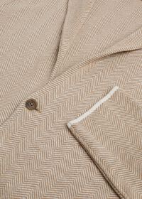 Paul Stuart Linen Blend Chevron Sweater Jacket, thumbnail 2