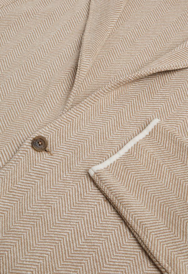 Paul Stuart Linen Blend Chevron Sweater Jacket, image 2