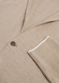 Paul Stuart Linen Blend Chevron Sweater Jacket, thumbnail 2