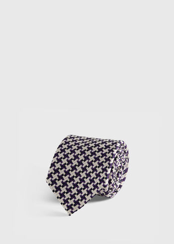 Paul Stuart Woven Silk Houndstooth Tie