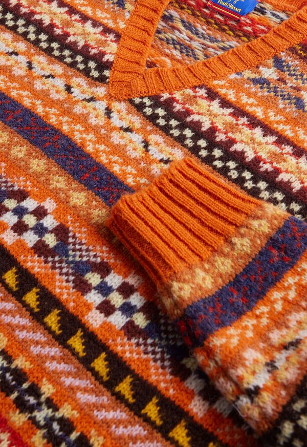 Paul Stuart Fair Isle Shetland Wool Sweater, image 3