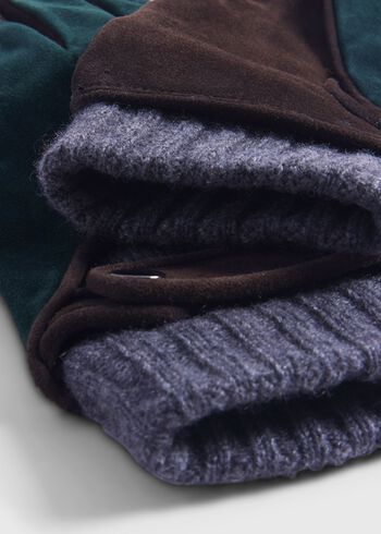 Paul Stuart Suede Driving Glove with Cashmere Inset