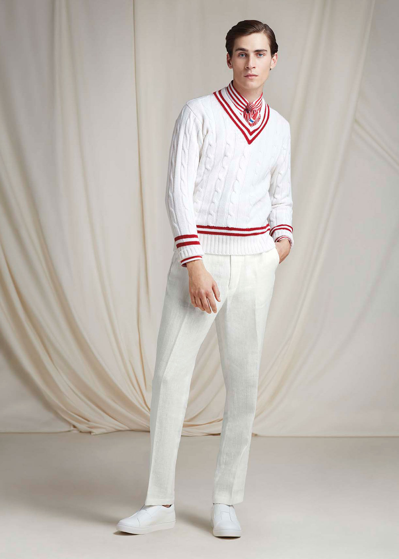 White outlet tennis sweater