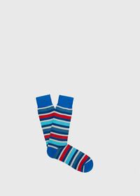 Paul Stuart Horizontal Stripe Cotton Blend Socks, thumbnail 1