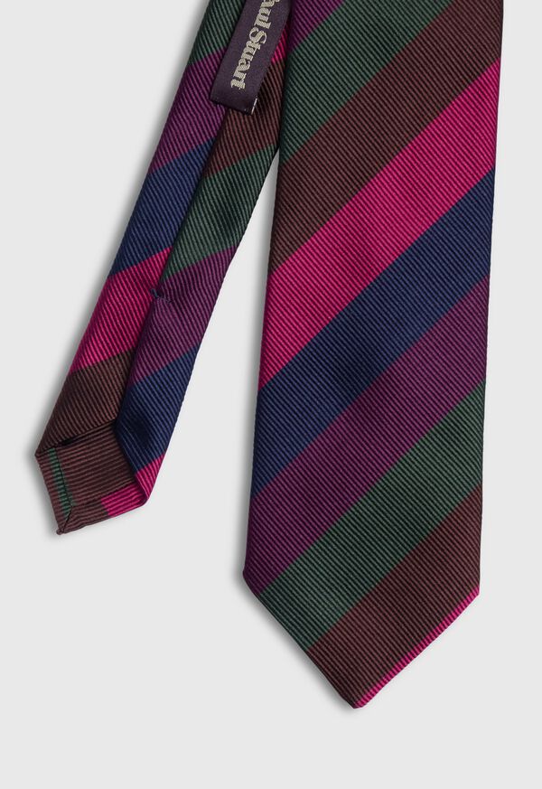 Paul Stuart Multi Color Bar Stripe Tie, image 1