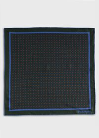 Paul Stuart Micro Medallion Print Pocket Square, thumbnail 2