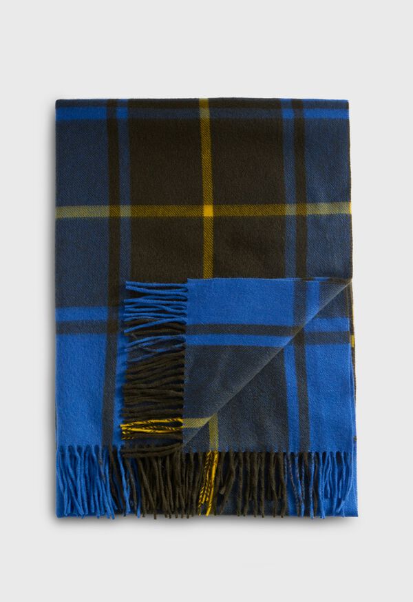 Paul Stuart Woven Cashmere Plaid Scarf, image 1