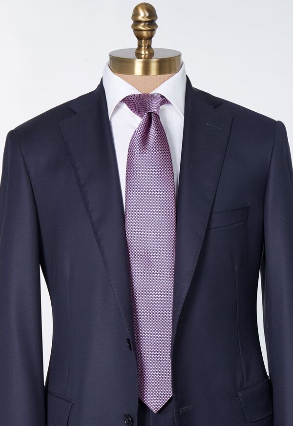 Paul Stuart Woven Silk Two Color Houndstooth Tie, image 7