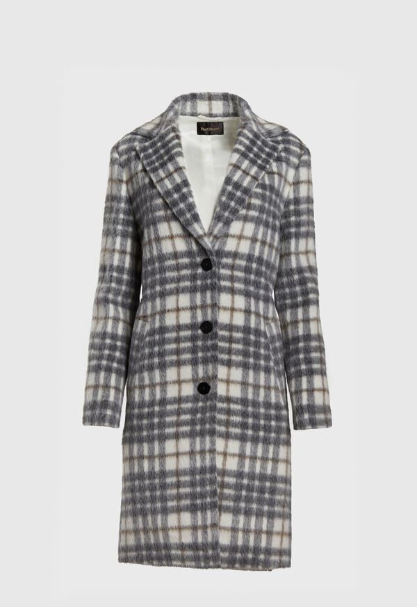 Paul Stuart Plaid Single Breasted Coat, image 1