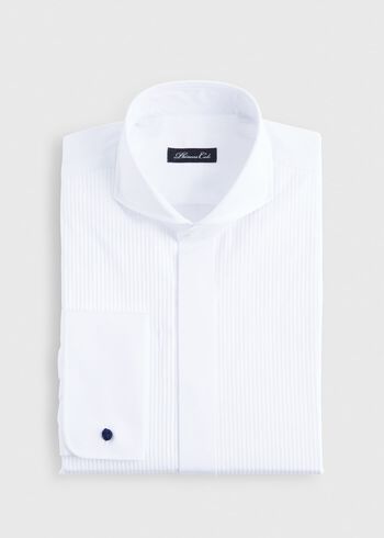 Paul Stuart Tonal Stripe Bib Front Tuxedo Shirt